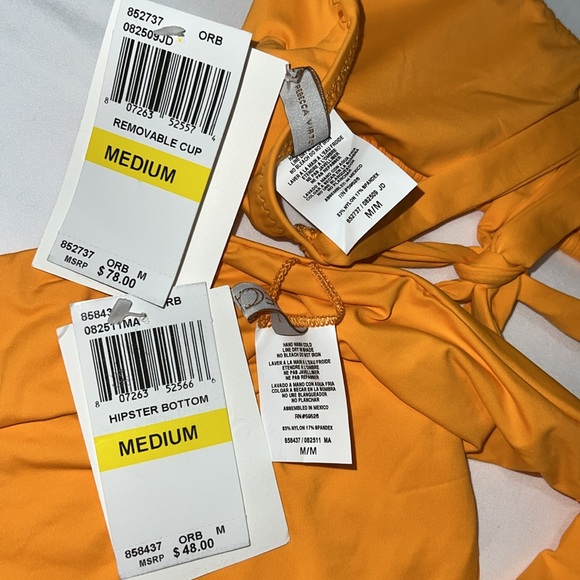 BECCA Santorini Ophelia Shirred Scoop Bralette & Adela Hipster Bottom, M - Picture 9 of 9